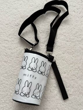 Miffy Black & White Crossbody Water Bottle Holder